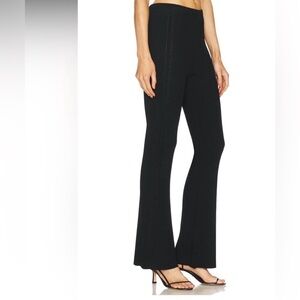 A.L.C. Womens Ayla ribbed-knit bootcut pants, Black size Medium